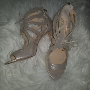 Vince Camuto powered suede heels